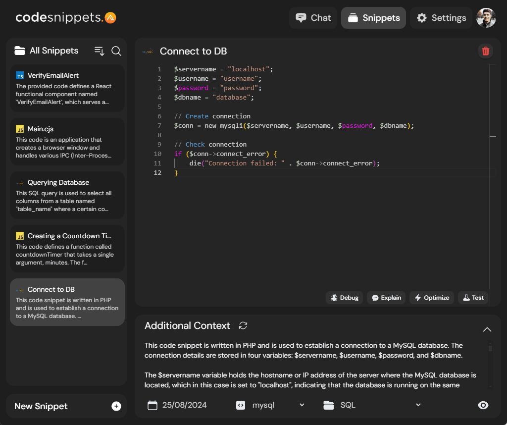 Snippets Library